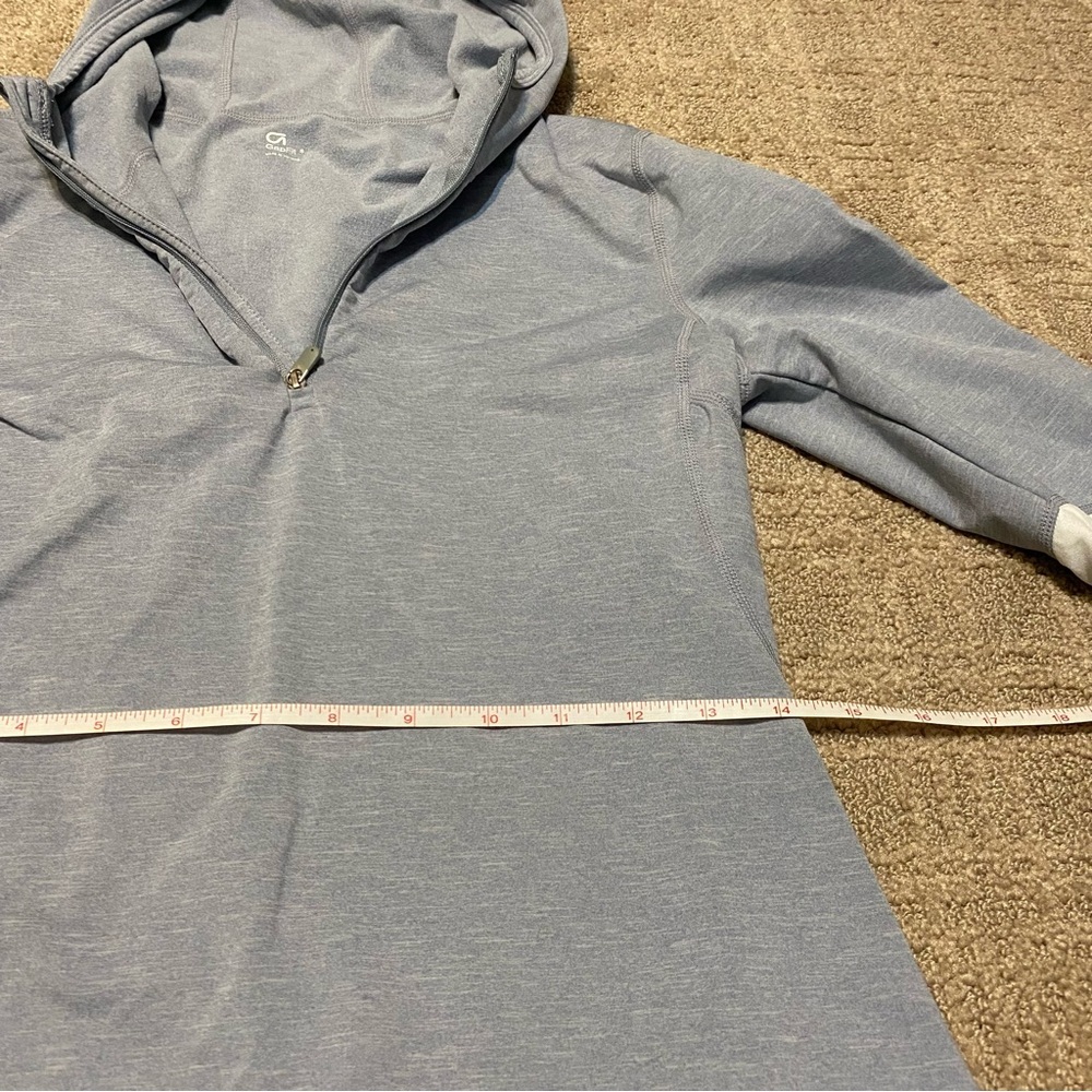 {GapFit} Athletic Half Zip Pullover Hoodie | Sunny Grey ~ Size Small - Picture 13 of 15